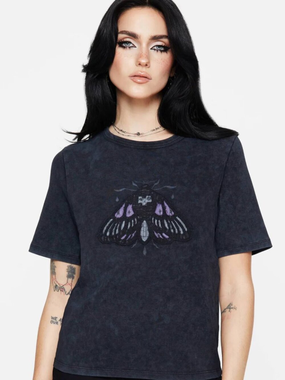 Summertime Cotton Moth Applique T-Shirt - 8